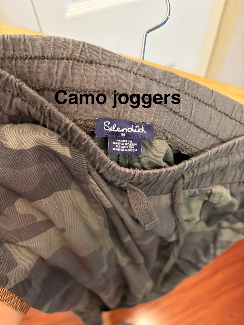Splendid Men's Camo Jogger Shorts - Green and Brown